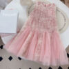 Elegant Rose Embroidered Lace Dress