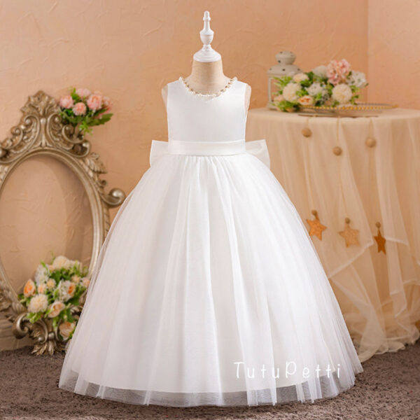 White Long Length Joelyn Princess Dress