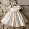 White Elegant Dress with Delicate Bow