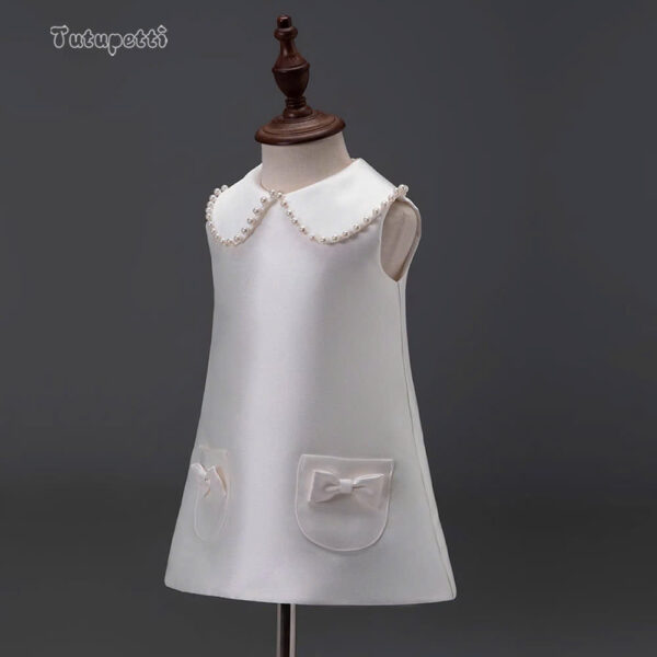 White A-Line Pocket Dress - Image 3