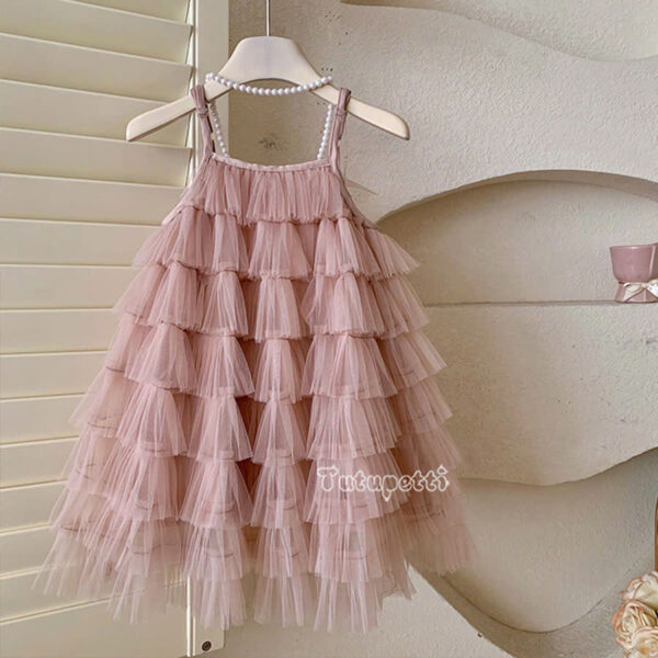 Layered Pink Ball Gown - Image 4