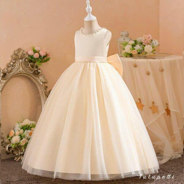 White Long Length Joelyn Princess Dress - Image 4