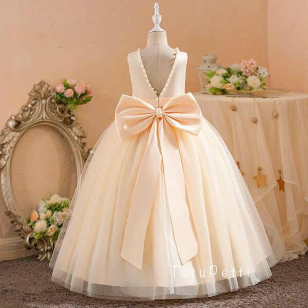 White Long Length Joelyn Princess Dress - Image 5