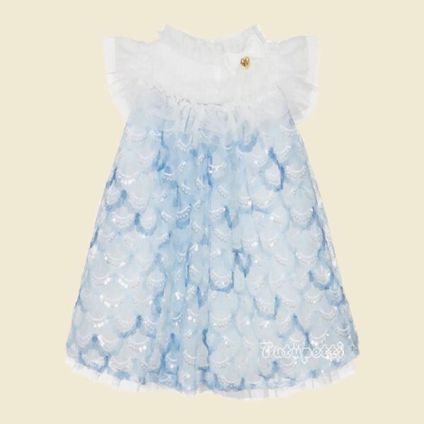 Girls' Blue Sequin Little Lady Dress