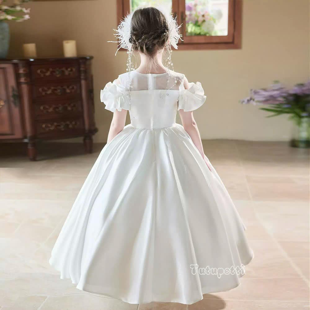 Elegant White Evening Gown 4 Elegant White Evening Gown - Image 4