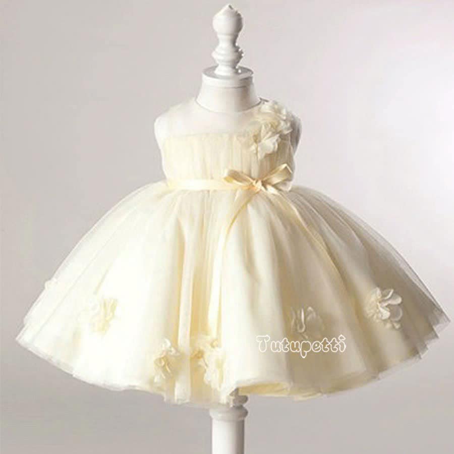 Cream White Floral Princess Dress 3 Cream White Floral Princess Dress - Image 3