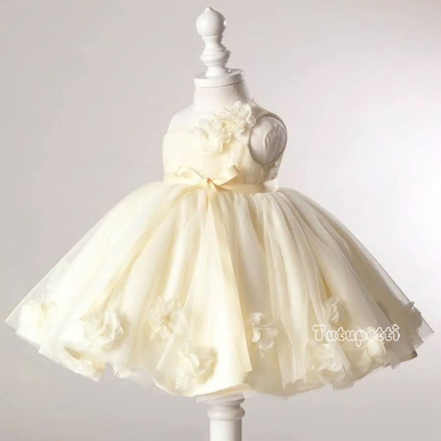 Cream White Floral Princess Dress 4 Cream White Floral Princess Dress - Image 4