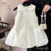 Adorable White Peter Pan Collar A-Line Dress