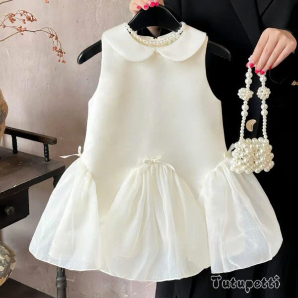 Adorable White Peter Pan Collar A-Line Dress
