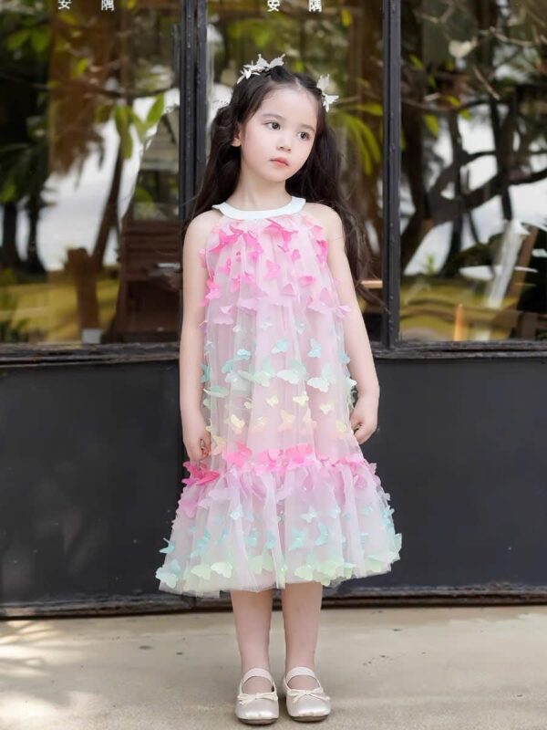 Pink Butterfly Princess Dress - Image 3