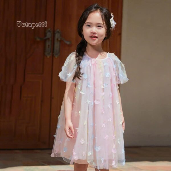 Pink Star Little Lady Dress for Girls