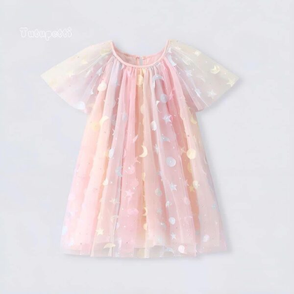 Pink Star Little Lady Dress for Girls - Image 3