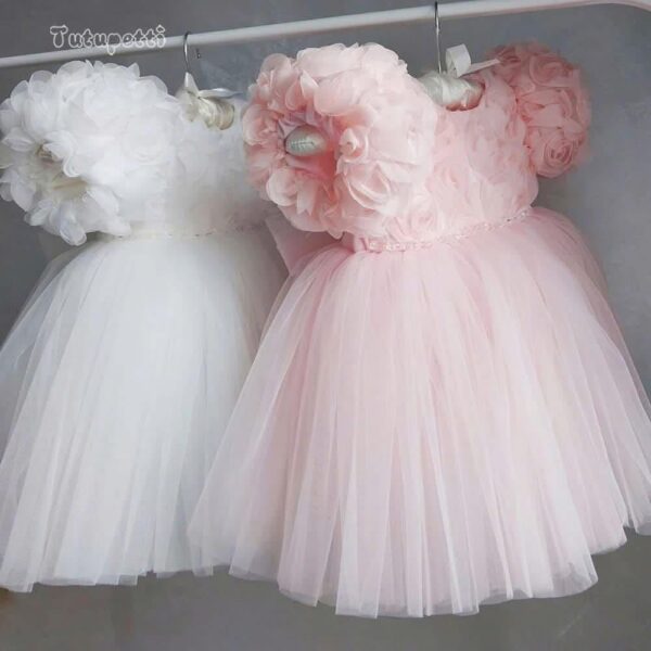 Pink Floral Flare Princess Dress